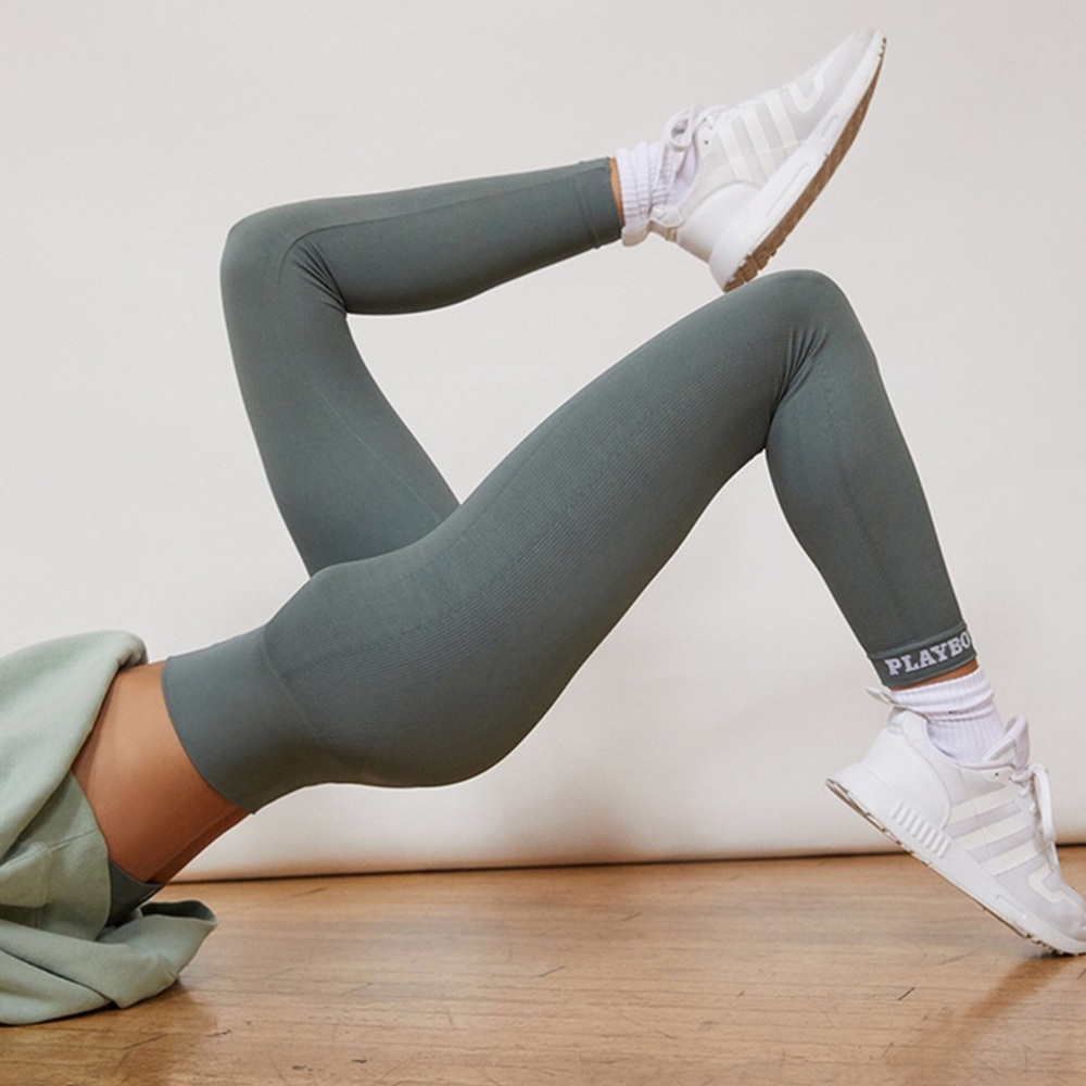 Playboy By PacSun Sport Army Green Leggings